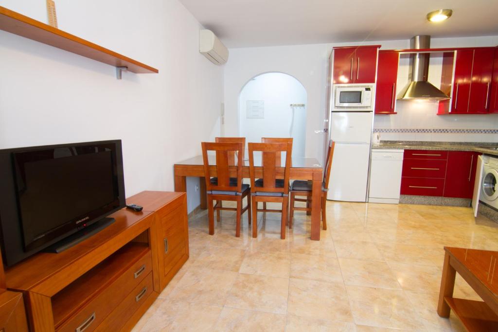 Kuchyň nebo kuchyňský kout v ubytování Apartamentos Manuel Martin