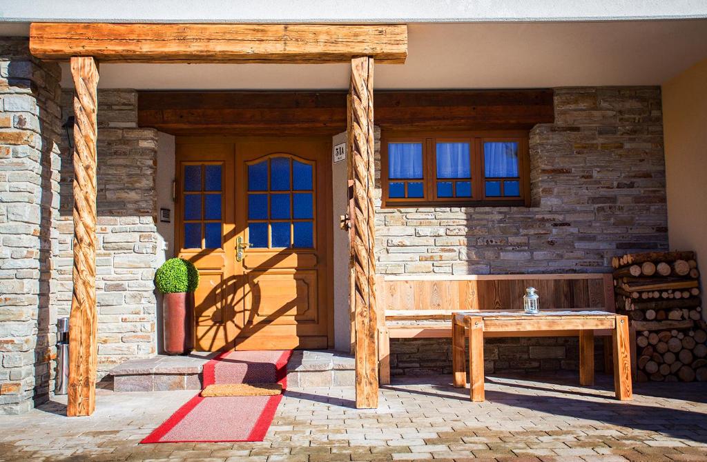 Balkón nebo terasa v ubytování Grafenberg Chalet