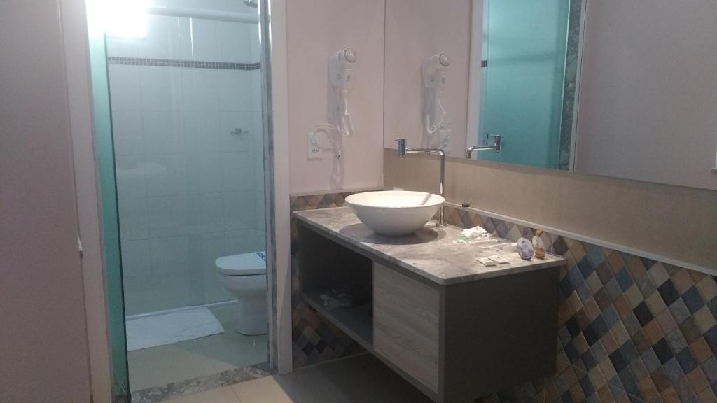 Koupelna v ubytování Motel Chalo