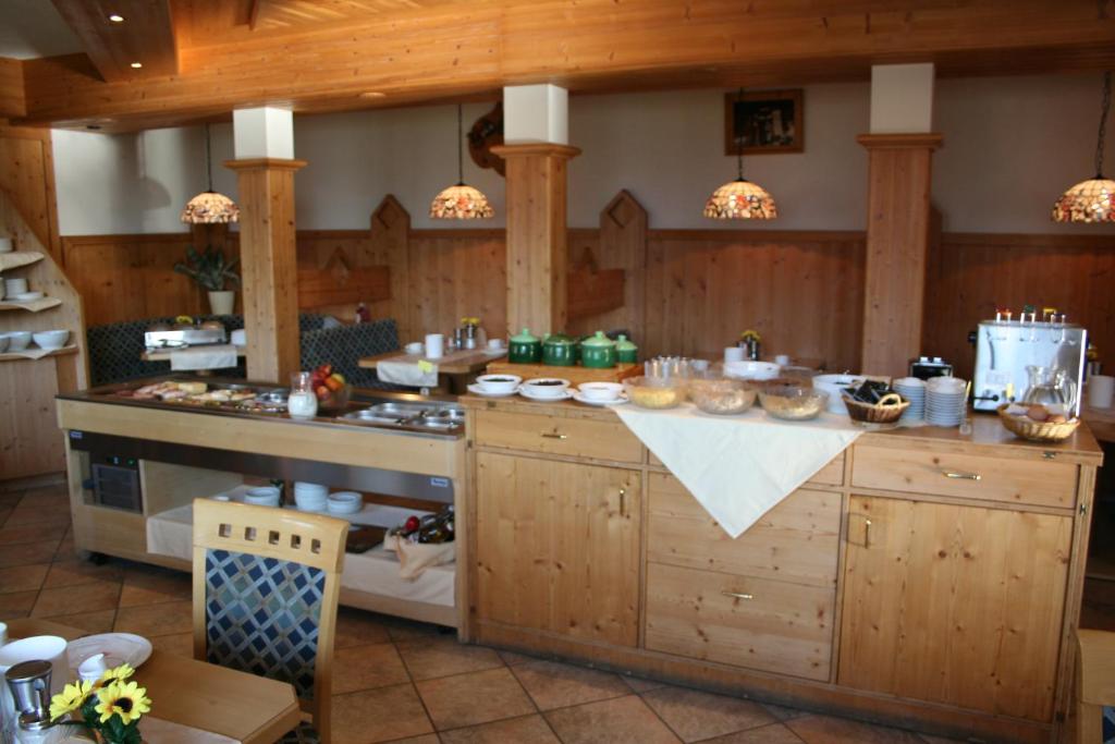 Kuchyň nebo kuchyňský kout v ubytování Alpenhof Strenge