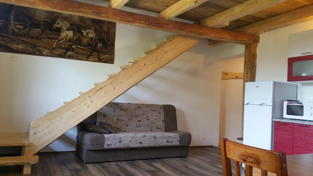 Kuchyň nebo kuchyňský kout v ubytování Penzion Filoun