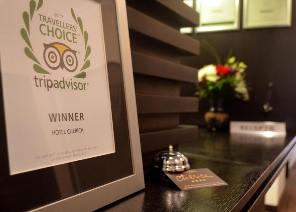 Certifikát, hodnocení, plakát nebo jiný dokument vystavený v ubytování Hotel Cherica