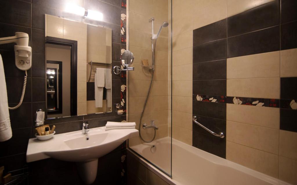Koupelna v ubytování Hotel Cherica