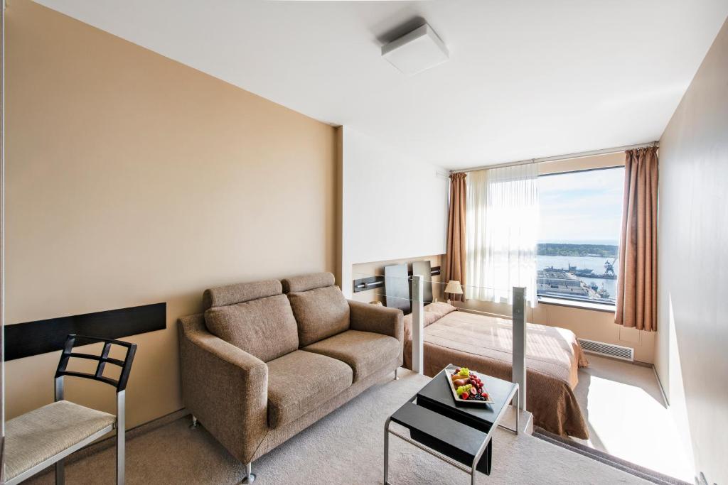 Svetainės erdvė apgyvendinimo įstaigoje Amberton Hotel Klaipeda