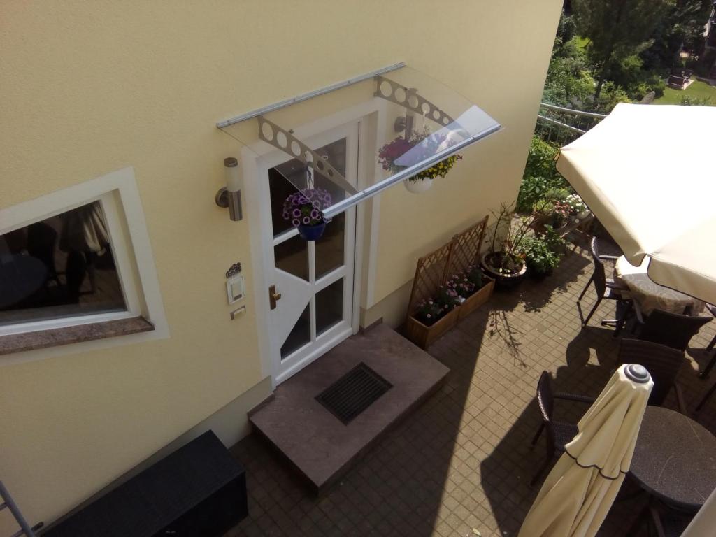 Balkón nebo terasa v ubytování Hotel am Schloss