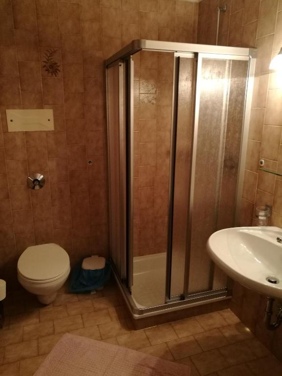 Koupelna v ubytování Residence Terentis