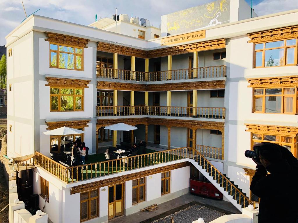 a view of the exterior of a building at Ree Hostel in Leh