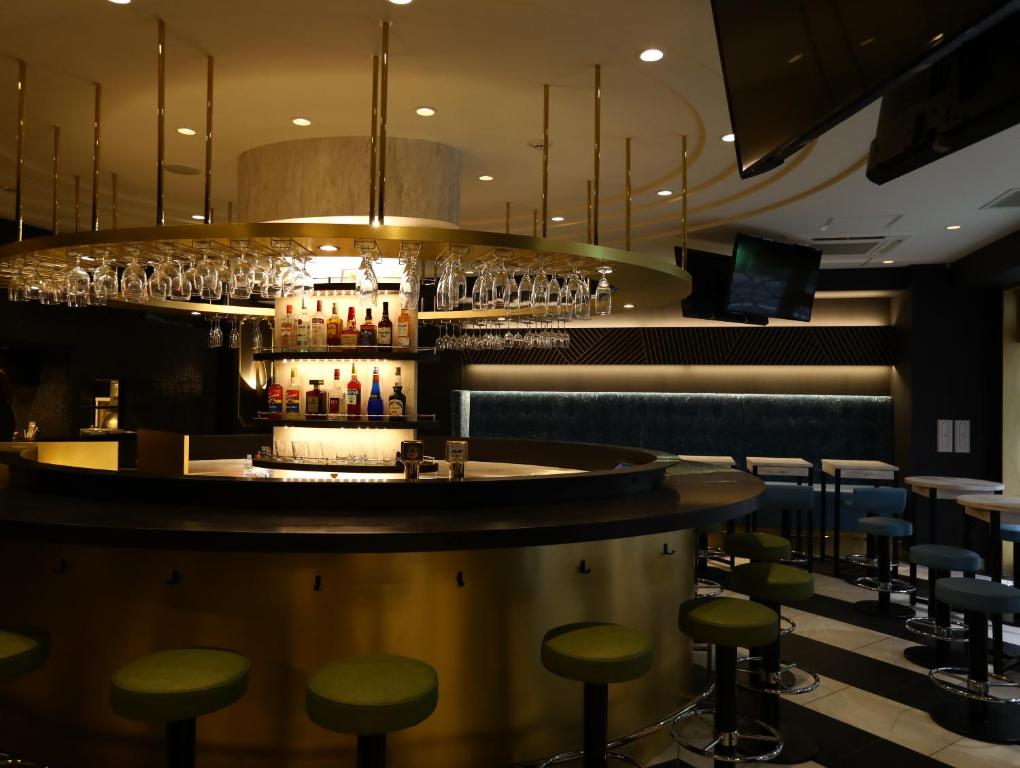 Lounge nebo bar v ubytování Hotel Wing International Select Osaka Umeda