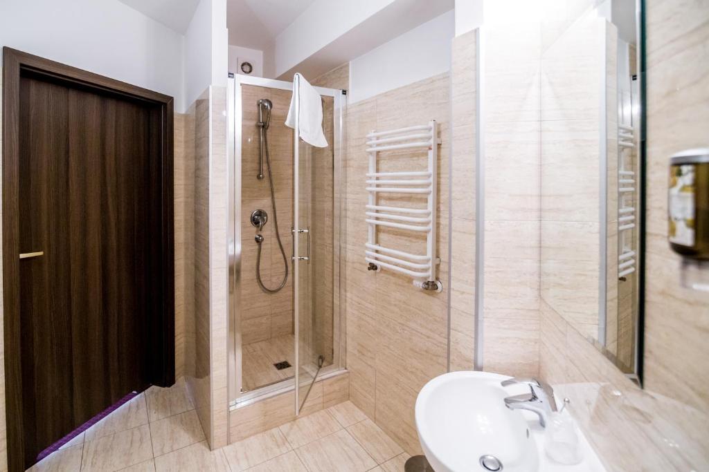 Koupelna v ubytování Hotel Walewscy