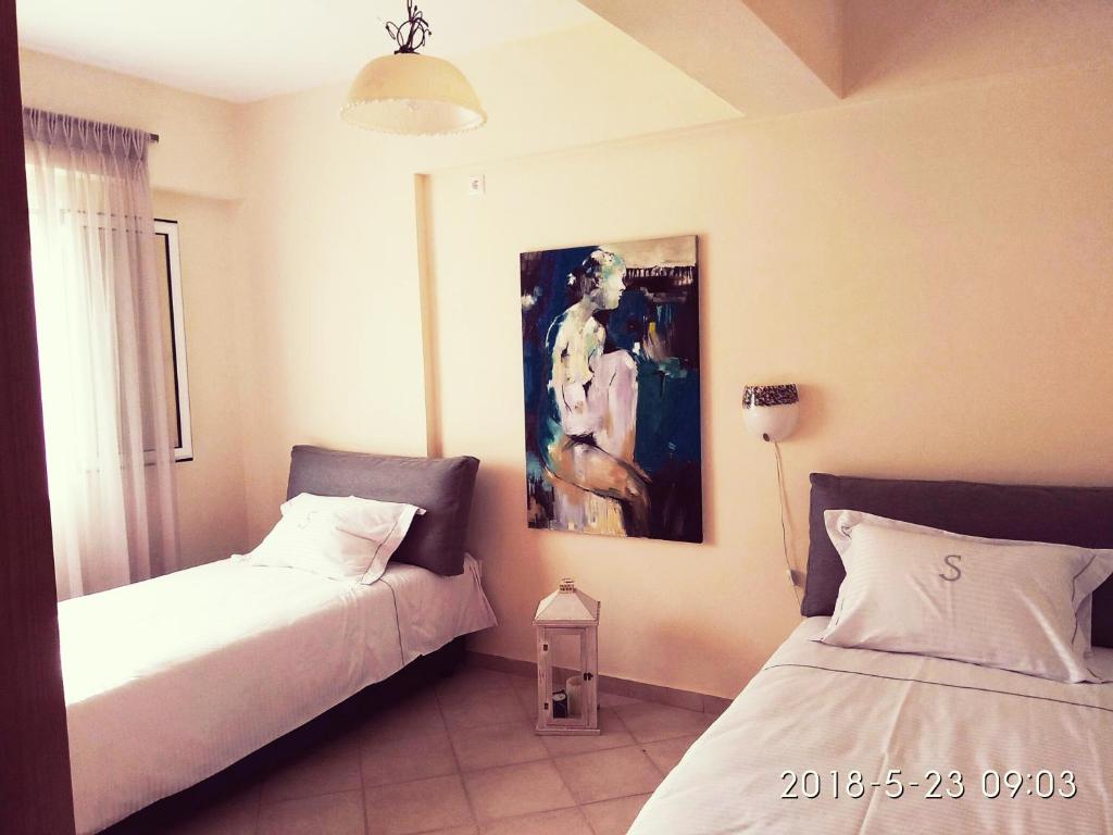 Posteľ alebo postele v izbe v ubytovaní Sime Villa Private Beach