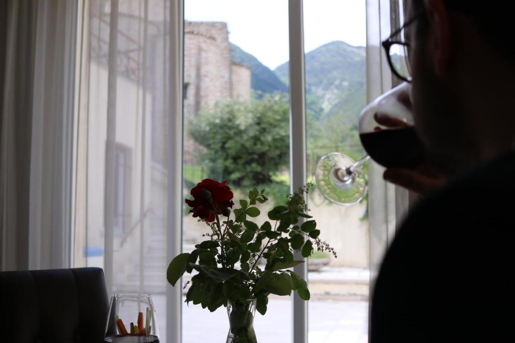Nespecifikovaný výhled na hory nebo výhled na hory při pohledu z hotelu