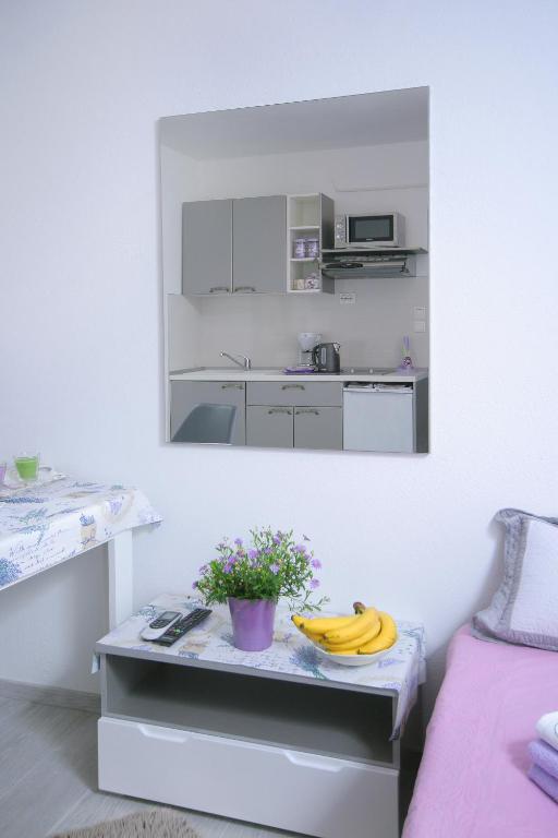 Kuchyň nebo kuchyňský kout v ubytování Apartment Adriana
