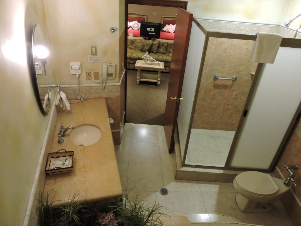 Koupelna v ubytování Hotel Quinta Cesar