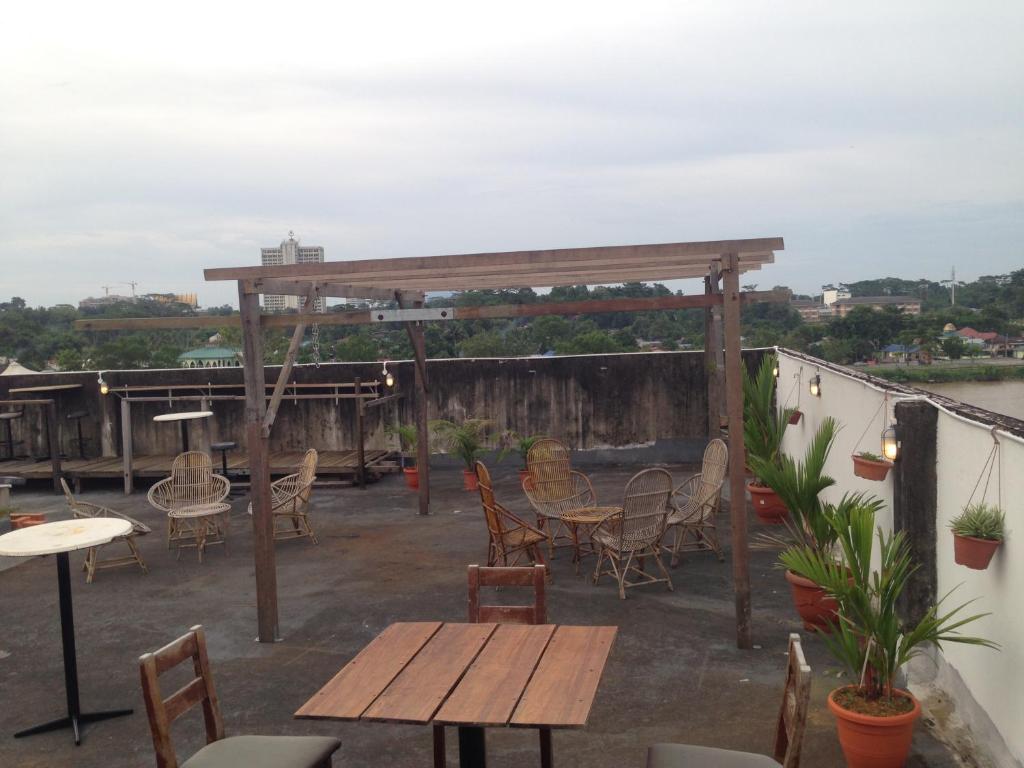 Balkón nebo terasa v ubytování Woodpecker Lodge, Kuching