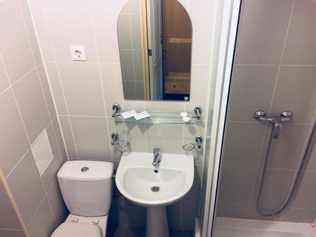 Koupelna v ubytování Olimpija Hotel & SPA