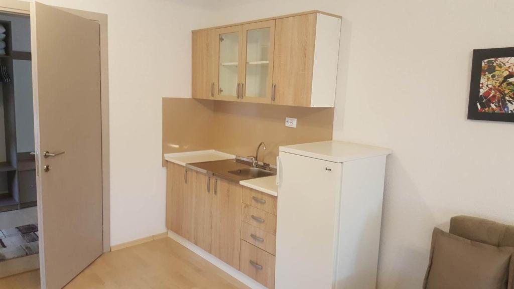 Kuchyň nebo kuchyňský kout v ubytování Hotel Treff