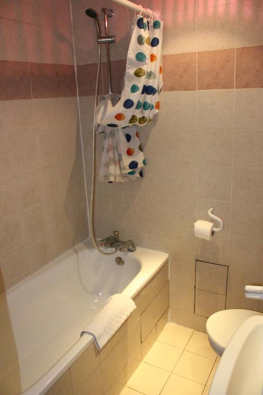 a bathroom with a bath tub and a toilet at Relais Bergson in Paris