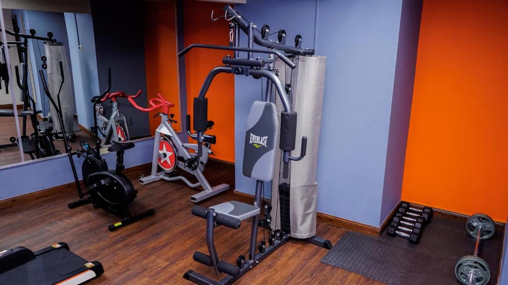 Fitness centrum a/nebo fitness zařízení v ubytování Aranjuez Hotel & Suites