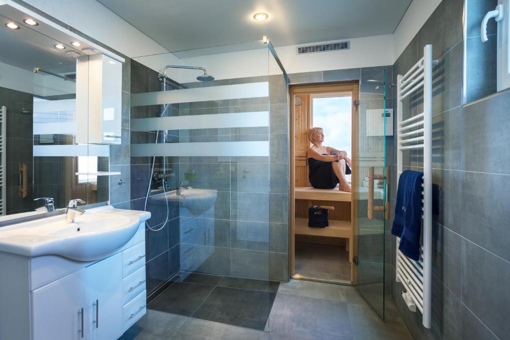 Koupelna v ubytování Schwimmende Häuser im BALTIC SEA RESORT