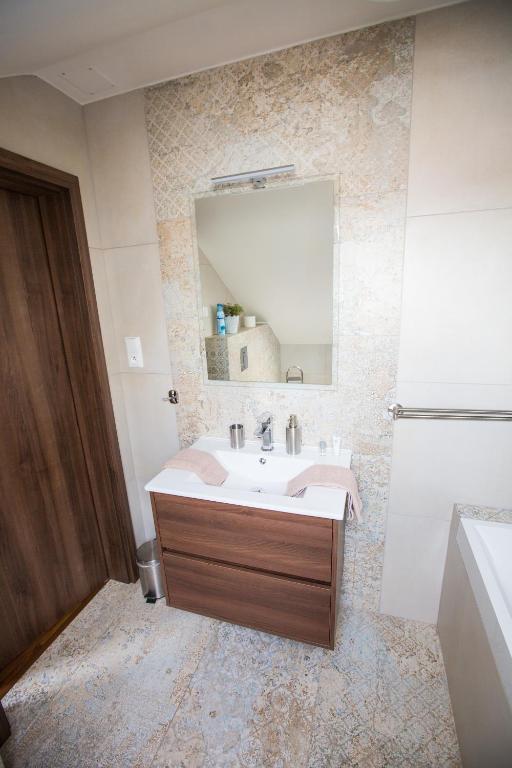 Koupelna v ubytování Apartmány u sv. Kryštofa