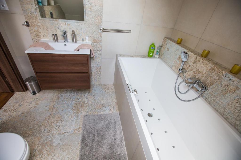 Koupelna v ubytování Apartmány u sv. Kryštofa