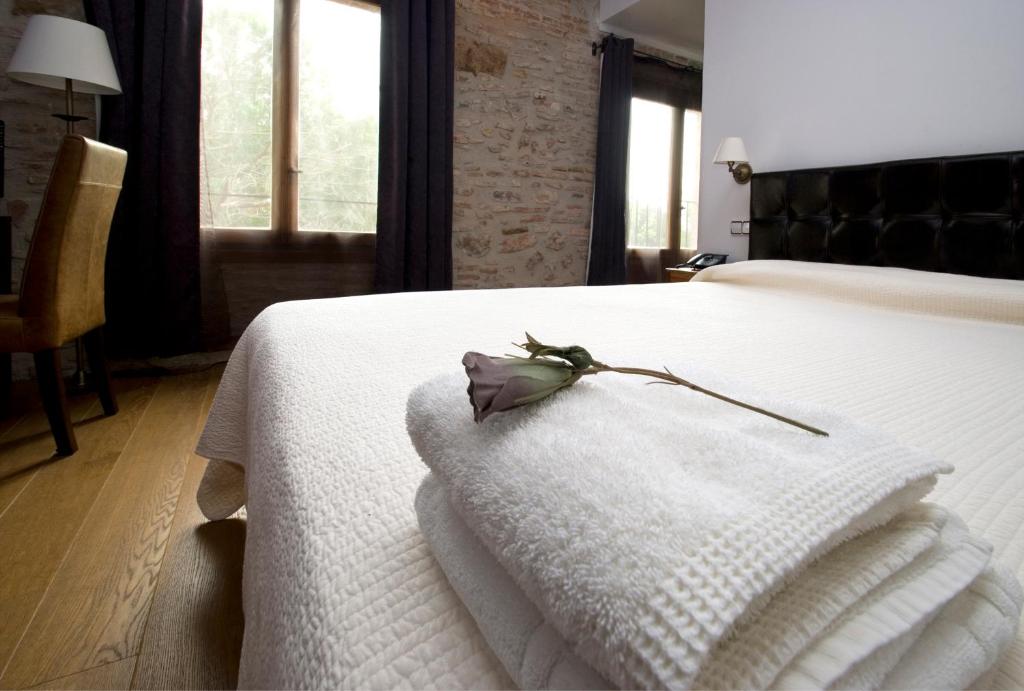 Postel nebo postele na pokoji v ubytování Hotel Moli De La Torre
