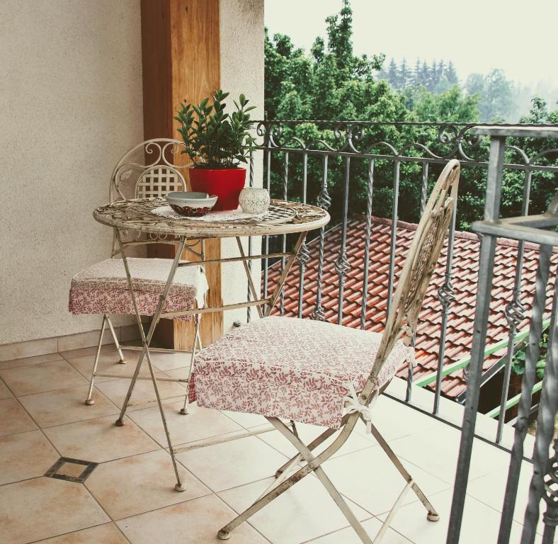 Balkón nebo terasa v ubytování Prenočišča Angelin hram, Tiny Apartments