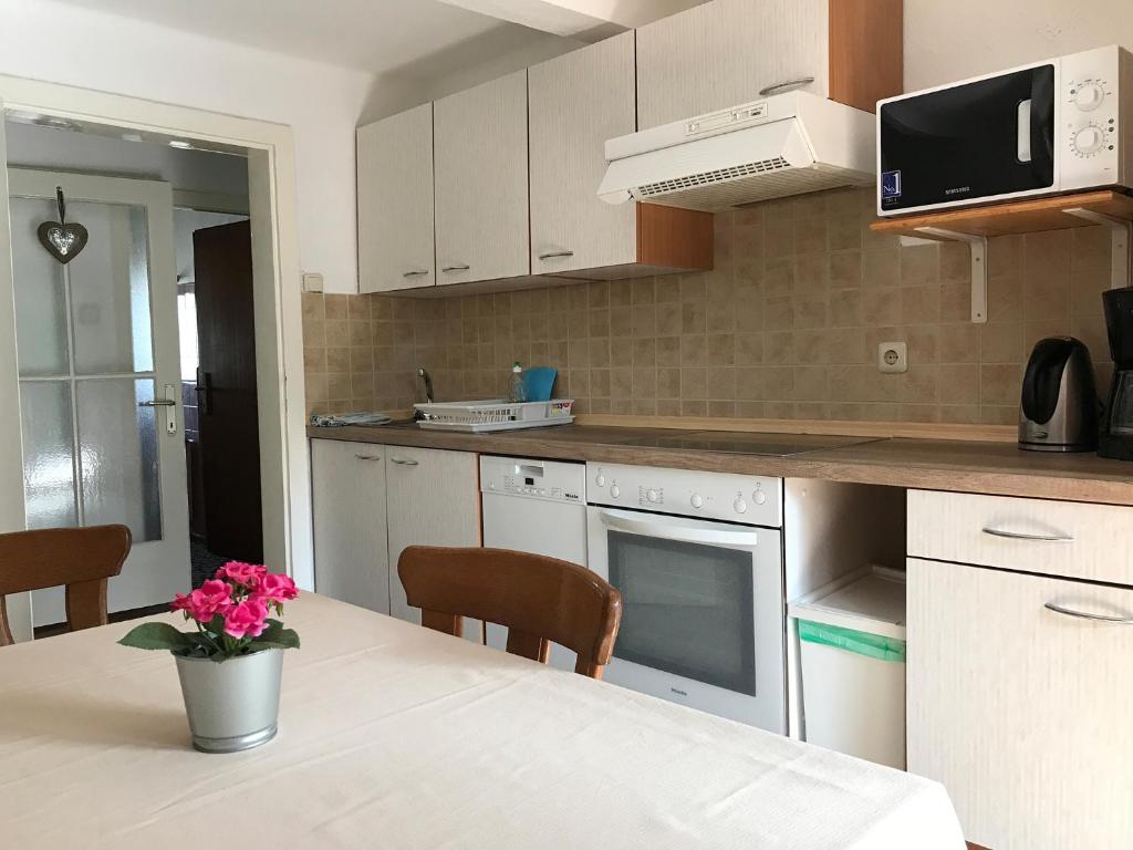 A kitchen or kitchenette at Panoramahaus