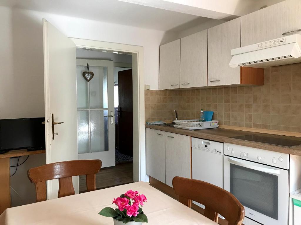 A kitchen or kitchenette at Panoramahaus
