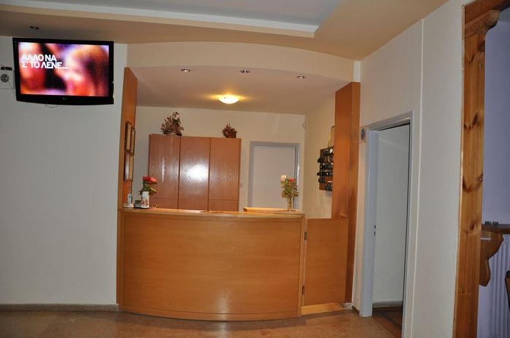 TV a/nebo společenská místnost v ubytování Elena Hotel