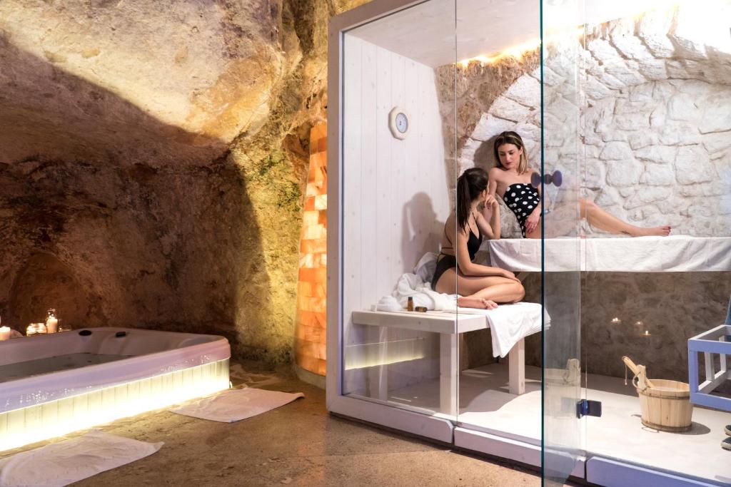 Koupelna v ubytování La Terrazza Sulla Rupe Relais