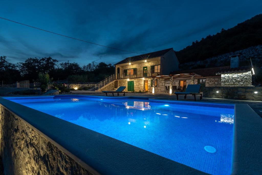 Bazén v ubytování Villa Žuža nebo v jeho okolí