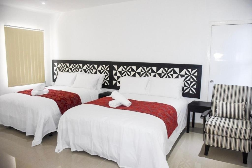 מיטה או מיטות בחדר ב-"Best View Hotel & Apartments"