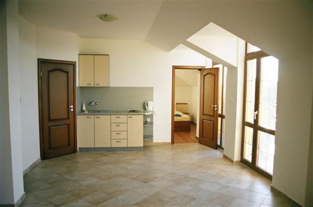 Kuchyň nebo kuchyňský kout v ubytování Villa Via Pontica