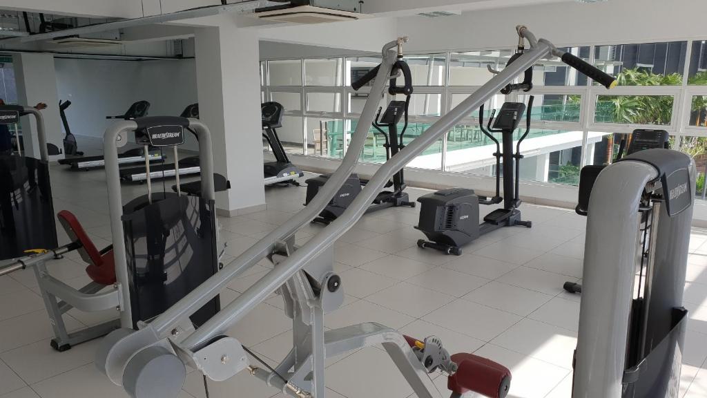 Fitness centrum a/nebo fitness zařízení v ubytování BekvämHome
