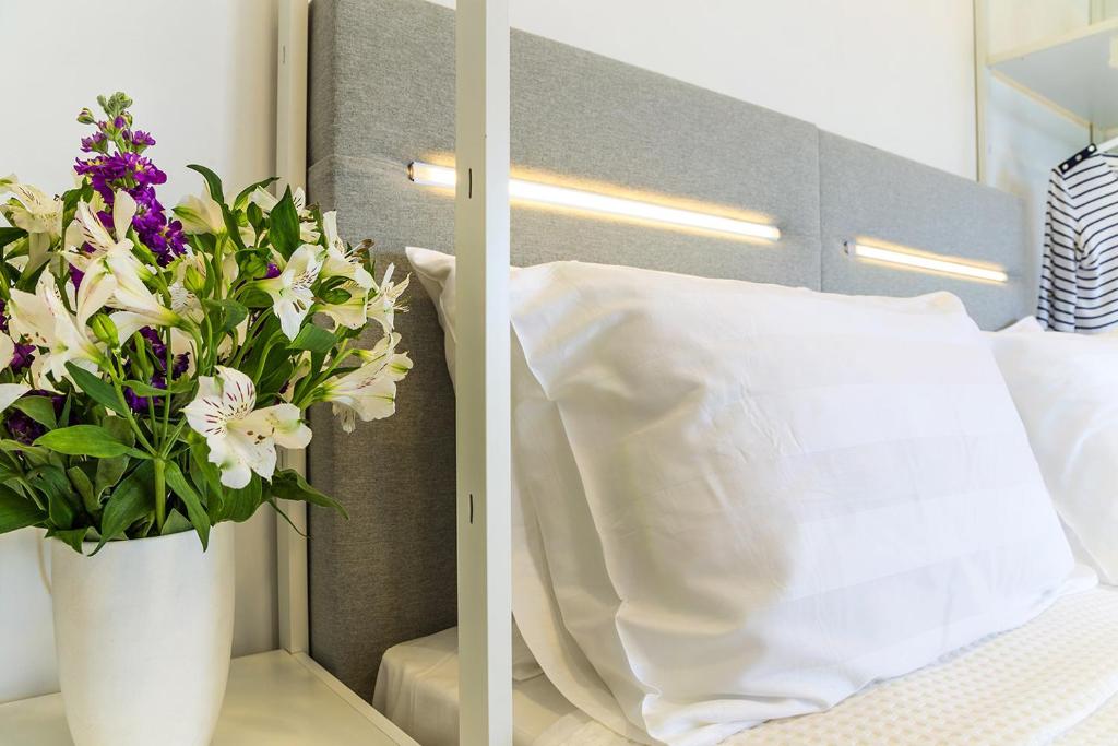 Posteľ alebo postele v izbe v ubytovaní A&A Luxury Beach Villas
