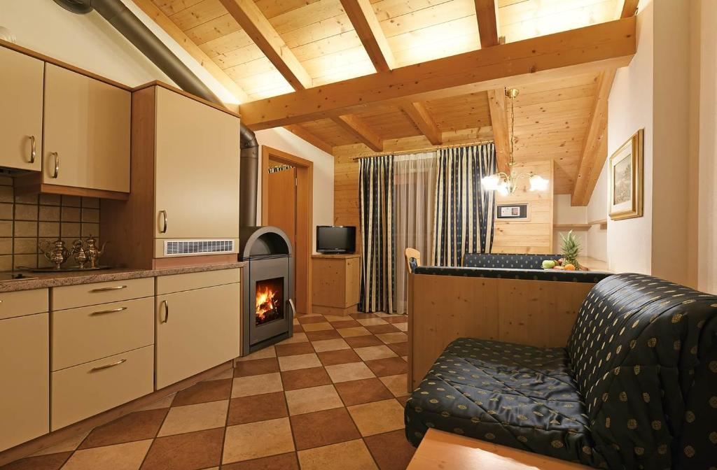 Kuchyň nebo kuchyňský kout v ubytování Alpin-Residence Amadeus