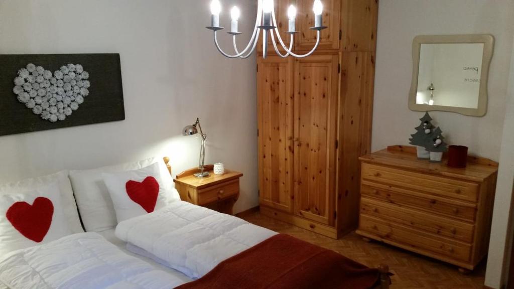 Postel nebo postele na pokoji v ubytování il bosco in casa