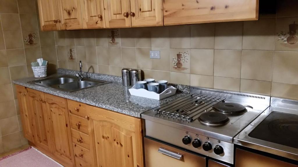 Kuchyň nebo kuchyňský kout v ubytování il bosco in casa