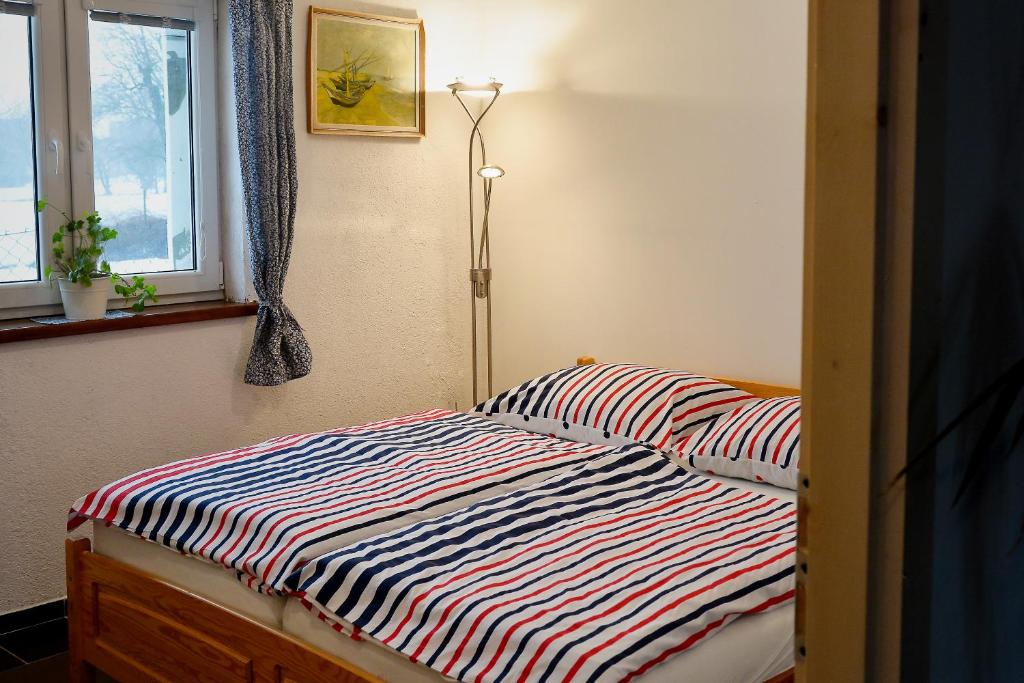 Postel nebo postele na pokoji v ubytování Štramberk 10