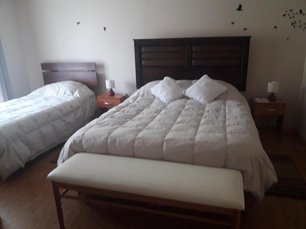 Postel nebo postele na pokoji v ubytování Hostal Los Teros