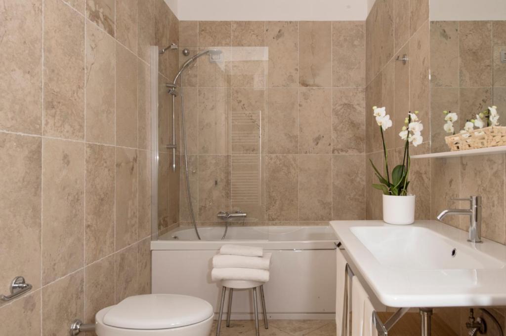 Koupelna v ubytování Hotel La Cisterna