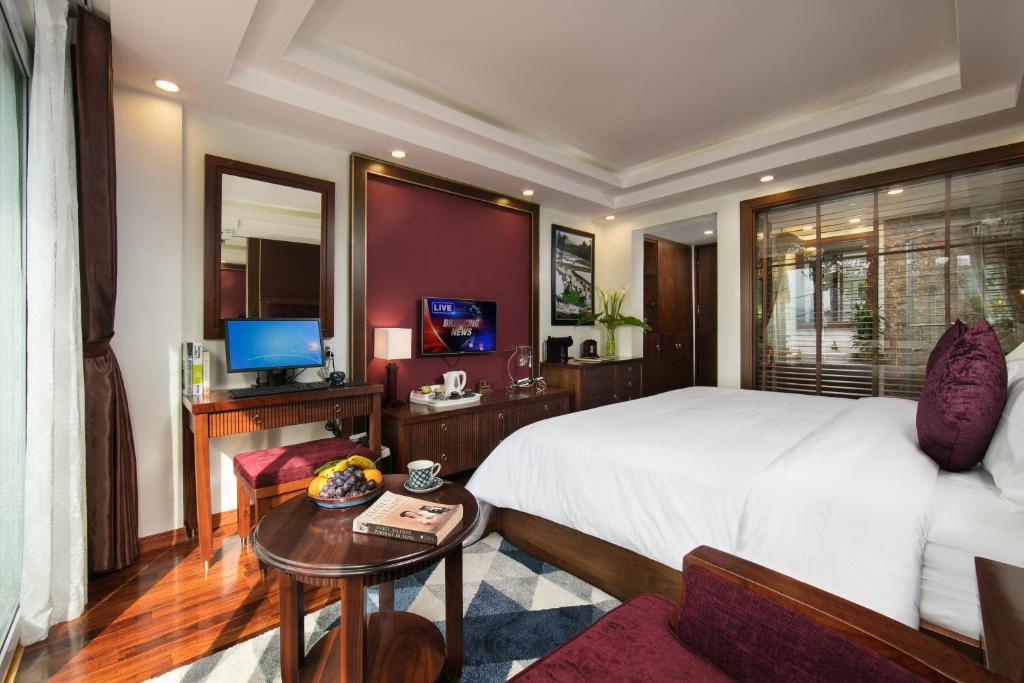 TV a/nebo společenská místnost v ubytování Sapa Horizon Hotel