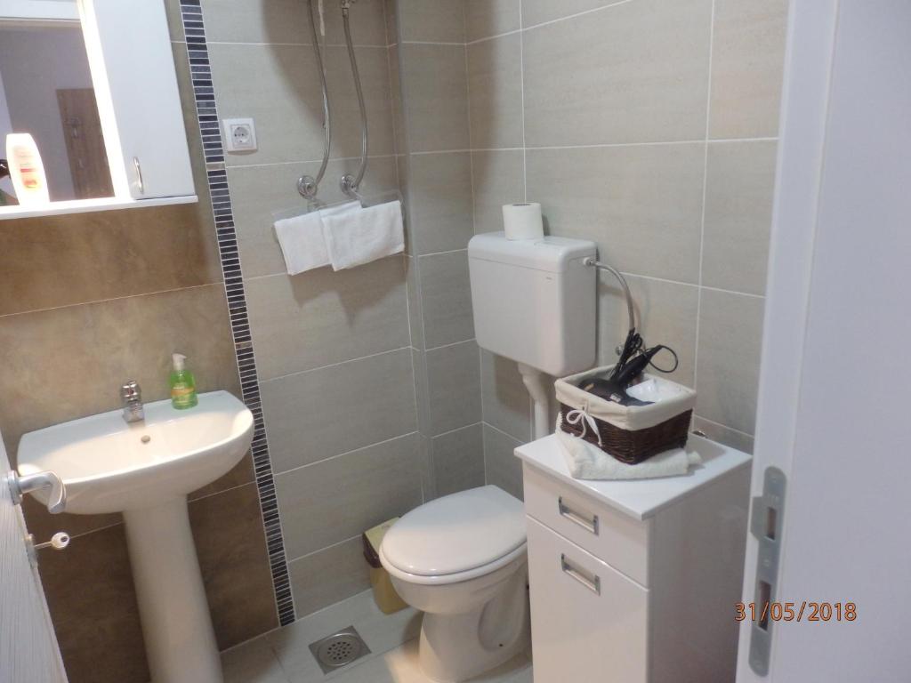 Koupelna v ubytování Apartment Erika