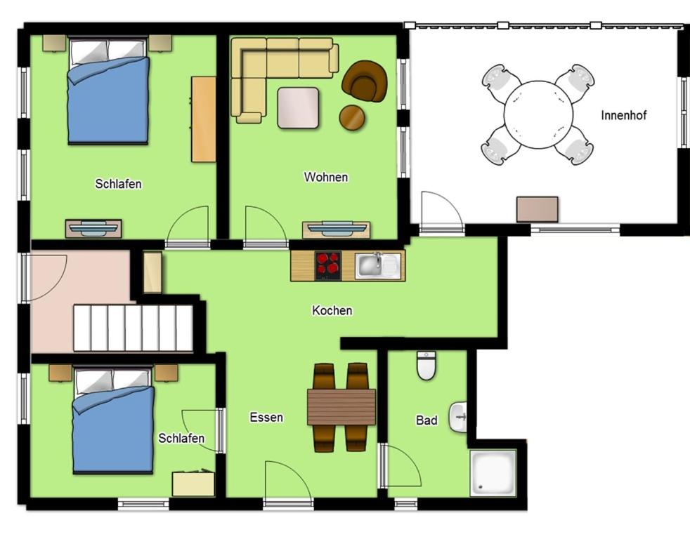 Půdorys ubytování Ferienhaus Tamm-Voß