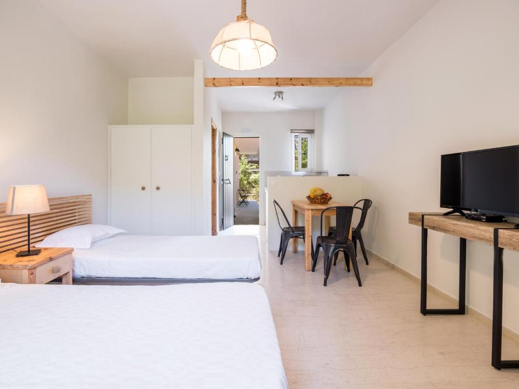 Casa Buganvilla - 带双人床或三张单人床的工作室公寓