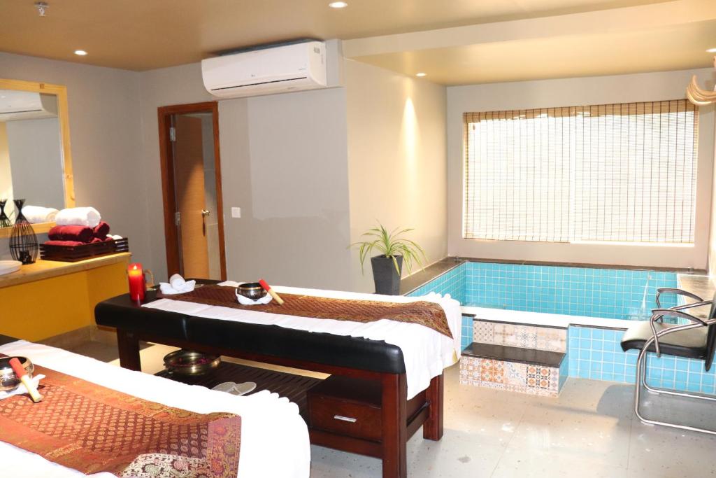 Posezení v ubytování Swosti Chilika Resort