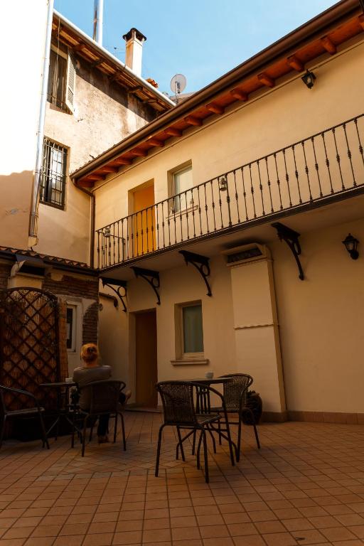 Balkón nebo terasa v ubytování Albergo Orologio