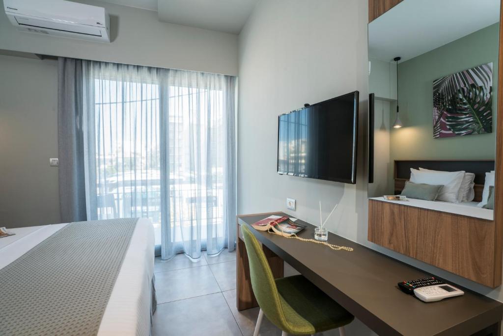 A bed or beds in a room at Mediterranean Luxury Apartment