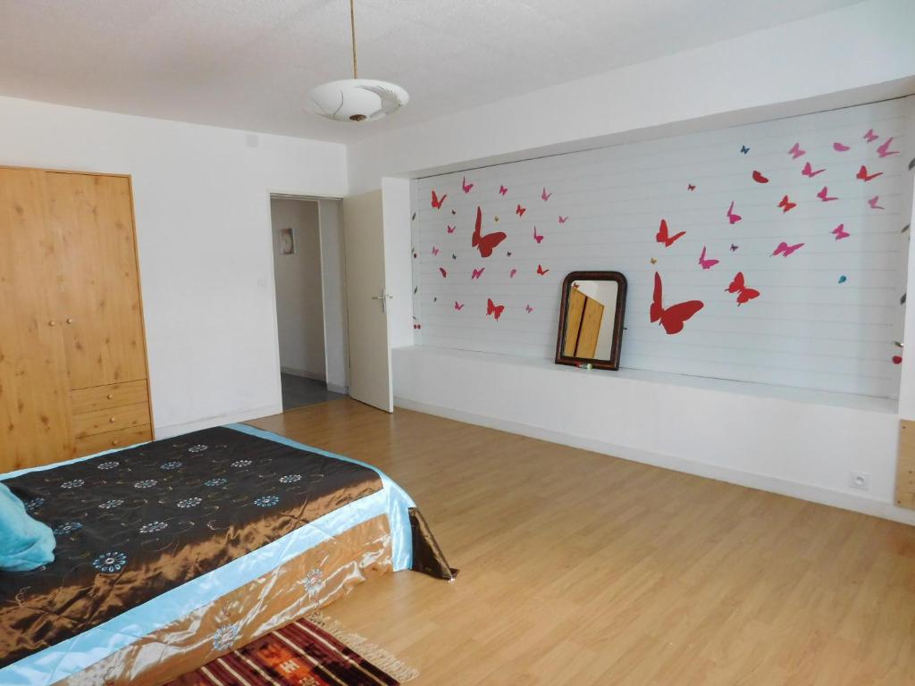 Postel nebo postele na pokoji v ubytování Gîte de Kerezenn